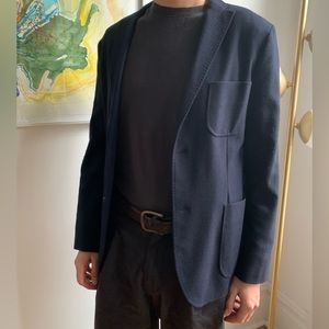 J. Lindeberg Wool Blazer, Navy Blue, 40R